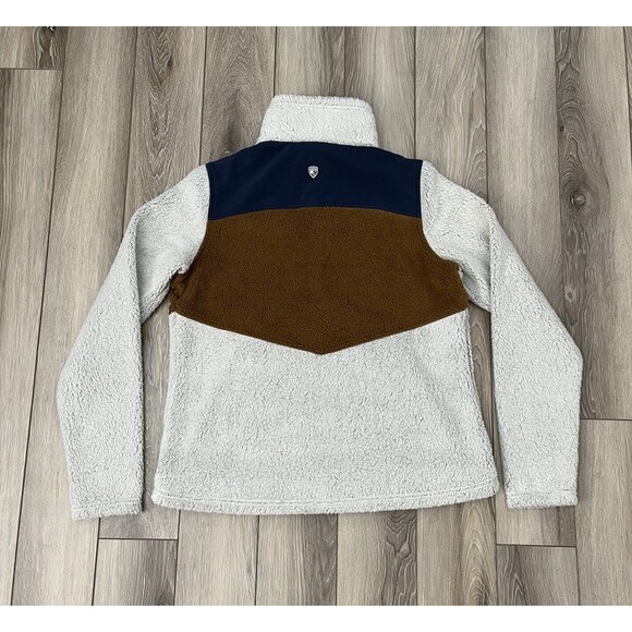 Kuhl Prism 1/4 Zip Sherpa Fleece Pullover Sweatshirt Women’s Medium Zip Pockets - Picture 4 of 11